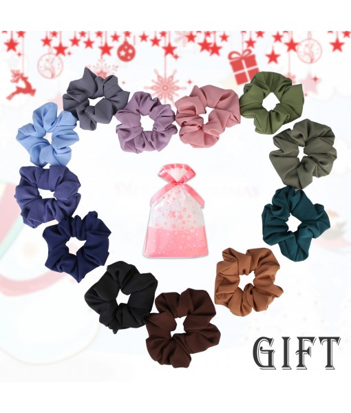 ONLY  US: Scrunchies for Hair Chiffon - 12 Pcs