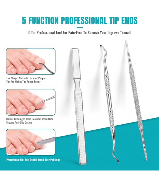 Podiatrist Toenail Clippers, Professional Thick & Ingrown Toe Nail Clippers for Men & Seniors, Pedicure Clippers Toenail Cutters, Super Sharp Curved Blade Grooming Tool