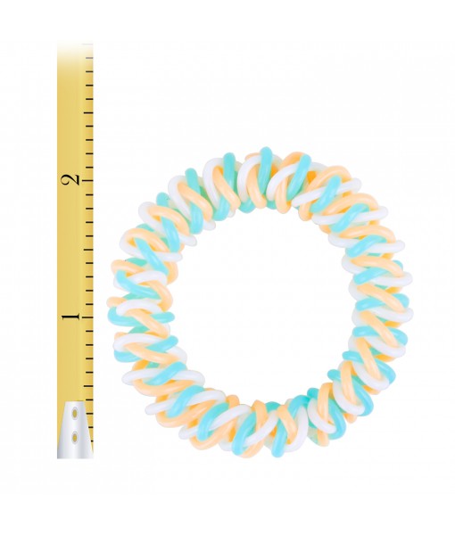 Plastic Hair Ties Spiral Ponytail Holder 5 Piece 