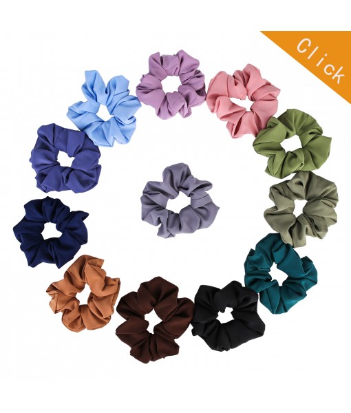 ONLY  US: Scrunchies for Hair Chiffon - 12 Pcs