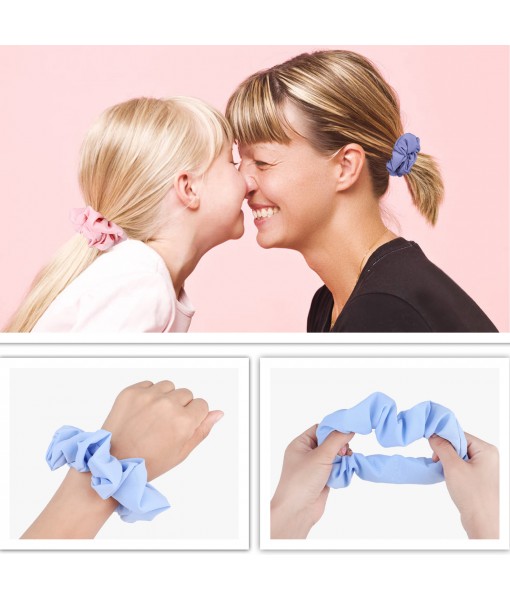 ONLY  US: Scrunchies for Hair Chiffon - 12 Pcs