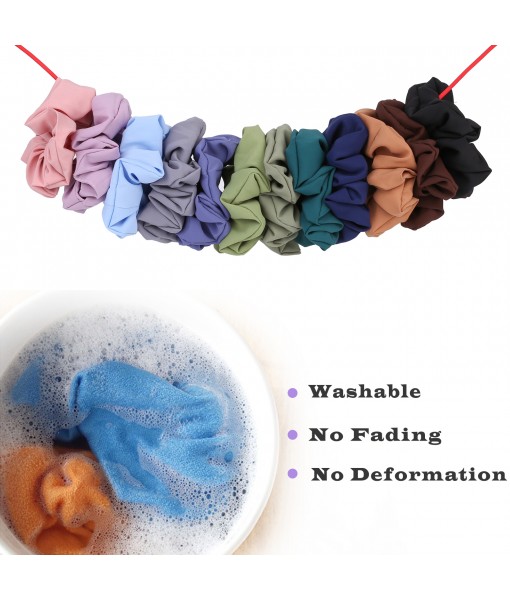 ONLY  US: Scrunchies for Hair Chiffon - 12 Pcs