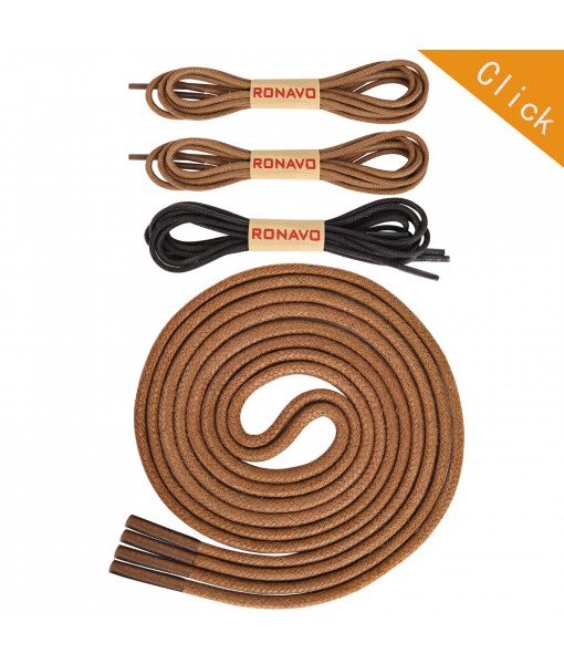 Round Waxed Shoelaces (3 pair)